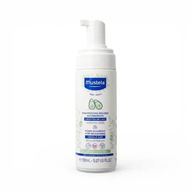 Mustela Bébé dětský šampon na mléčné strupy 150ml (bez víčka)