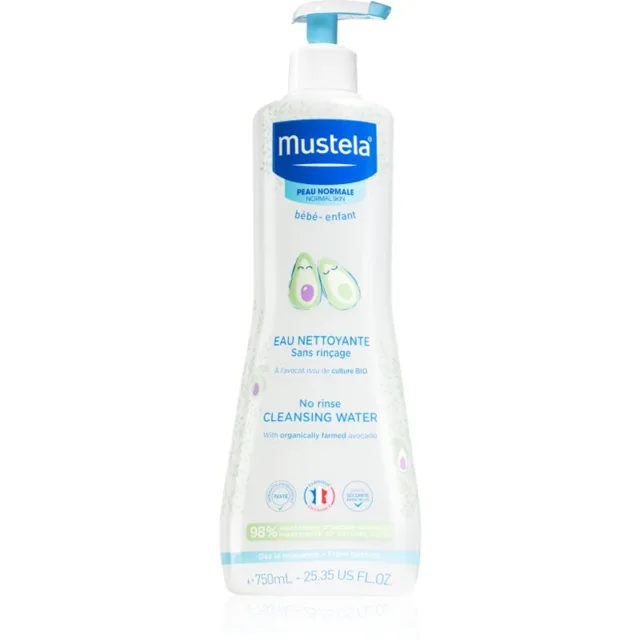 Mustela Bébé No Rinse Cleansing Water čisticí voda pro děti od narození 750 ml