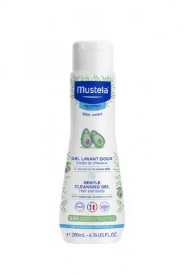 Mustela Jemný čist.tělový/vlasový gel 200ml repack