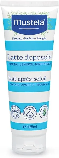 Mustela Mléko po opalování, obličej, tělo, s bambuckým máslem a avokádem Perseous Baby 125ml