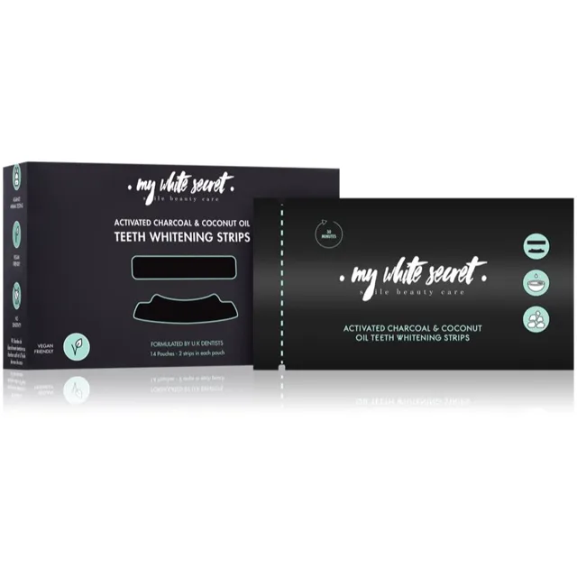 My White Secret Charcoal and Coconut Oil bělicí pásky na zuby 14 ks