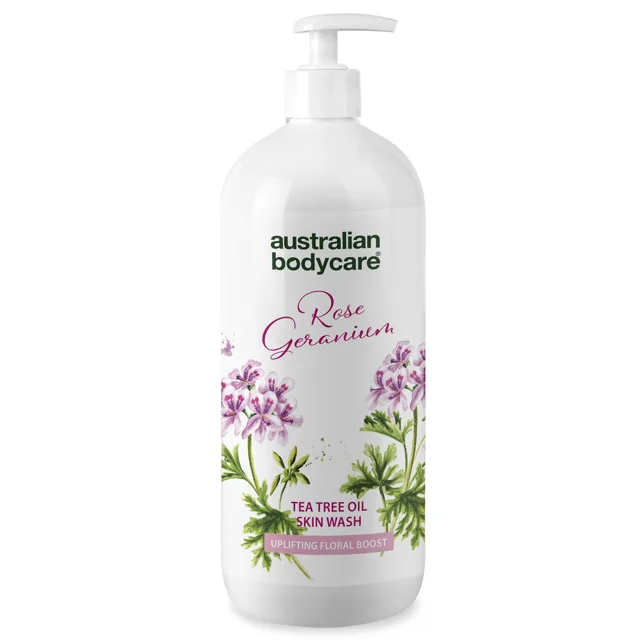 Mycí gel s růží — Hloubkově čisticí sprchový gel s Tea Tree olejem a růží geranium