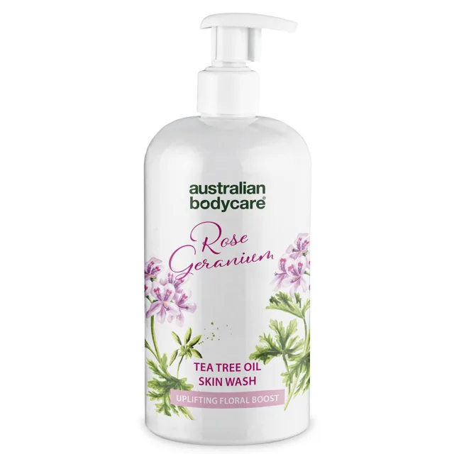 Mycí gel s růží — Hloubkově čisticí sprchový gel s Tea Tree olejem a růží geranium