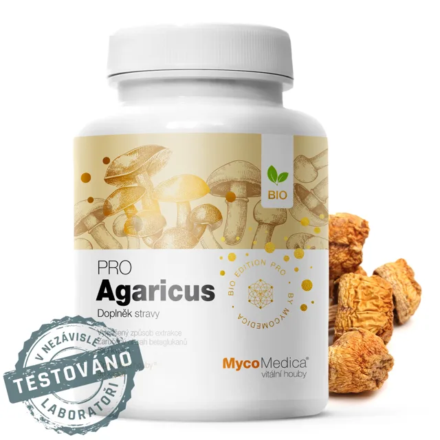 MycoMedica Agaricus PRO extrakt, 90 rostlinných kapslí