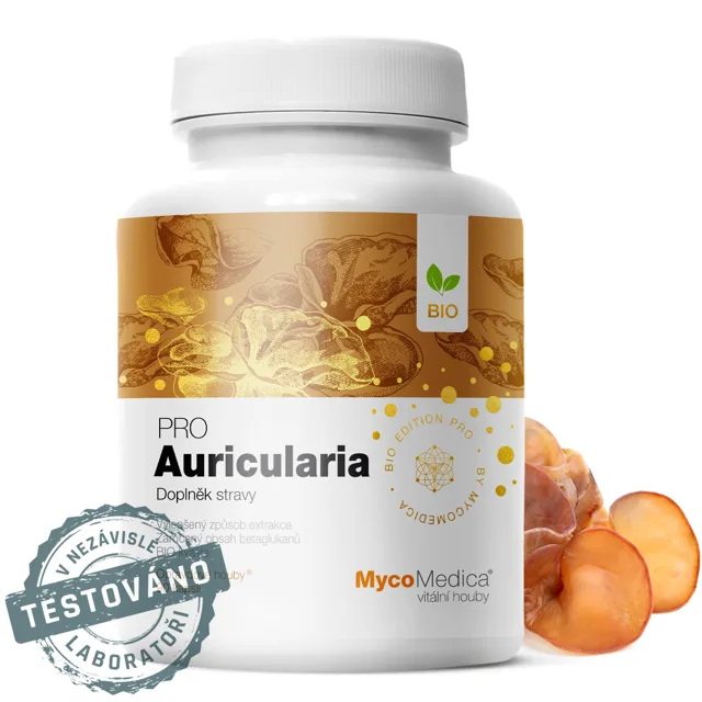 MycoMedica Auricularia PRO extrakt, 90 rostlinných kapslí
