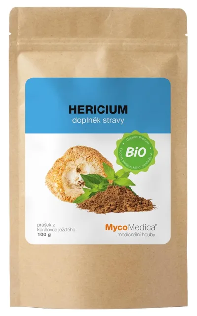 MycoMedica BIO Hericium - 100 g BIO prášku z plodnice