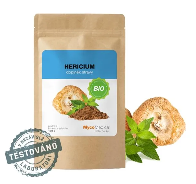 MycoMedica BIO Hericium (Lion's Mane) prášek, 100 g
