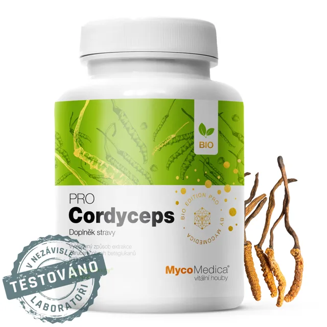 MycoMedica Cordyceps PRO extrakt, 90 rostlinných kapslí