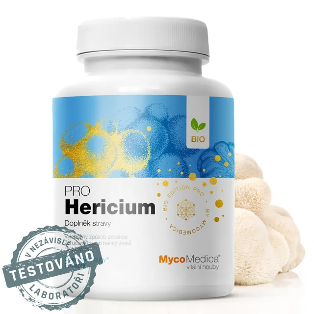 MycoMedica Hericium PRO extrakt, 90 rostlinných kapslí
