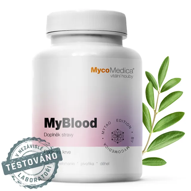 MycoMedica MyBlood, podpora normální činnosti cévní soustavy, 90 rostlinných kapslí