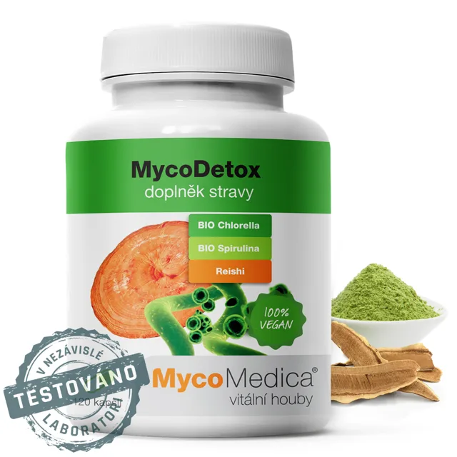 MycoMedica MycoDetox, přírodní pročištění a přirozená obranyschopnost, 120 rostlinných kapslí