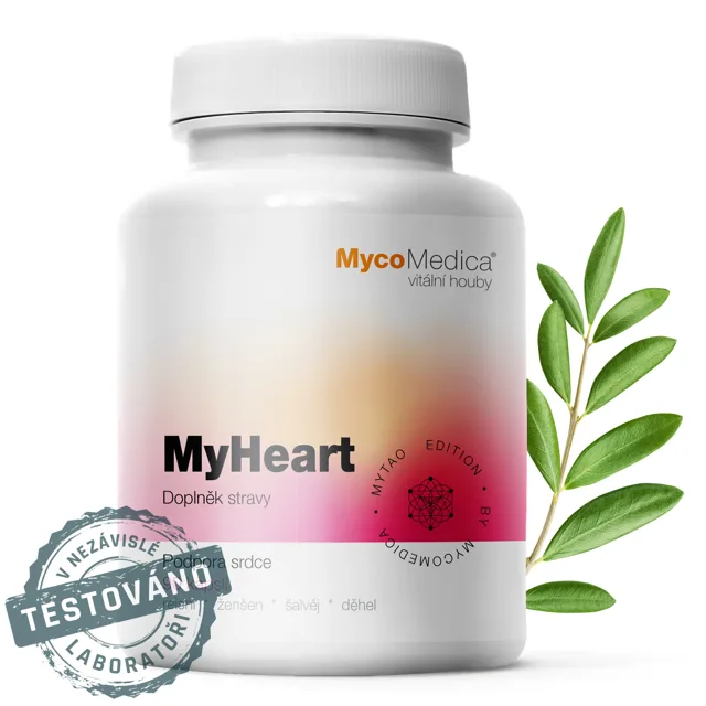 MycoMedica MyHeart, podpora cévní soustavy, 90 rostlinných kapslí