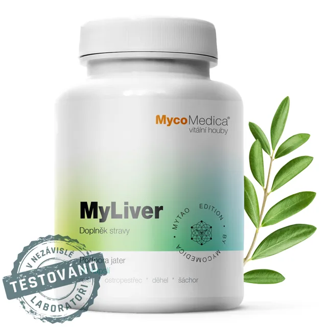 MycoMedica MyLiver, podpora normální činnosti jater, 90 rostlinných kapslí