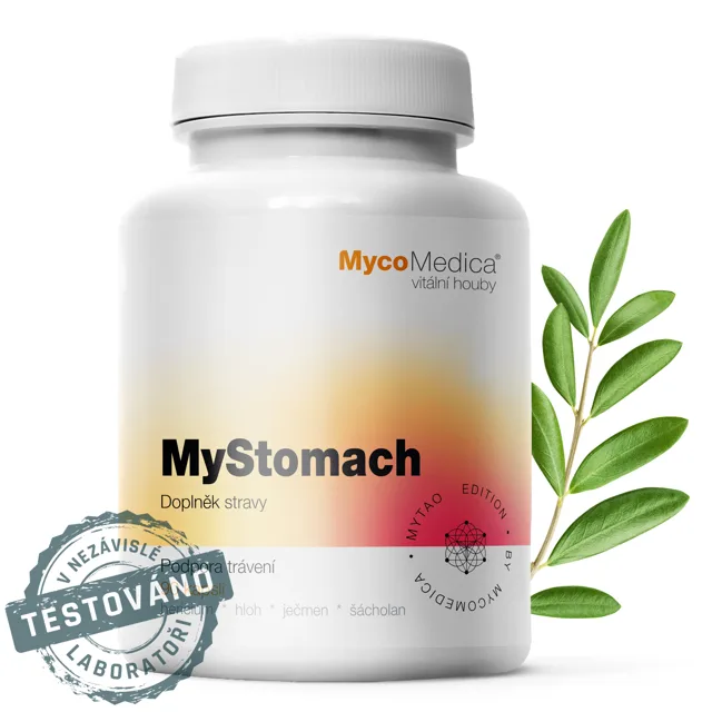 MycoMedica MyStomach, podpora normálního trávení, 90 rostlinných kapslí