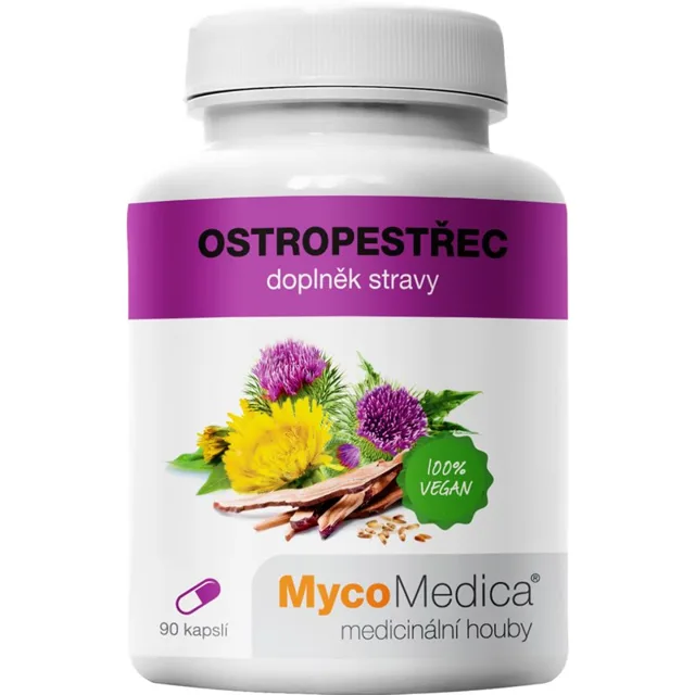 MycoMedica Ostropestřec kapsle pro podporu funkce jater 90 cps