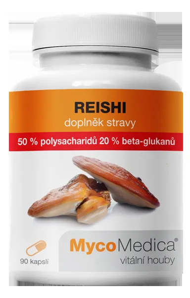 MycoMedica Reishi extrakt, 50 % polysacharidů a 20 % beta-glukanů, 90 rostlinných kapslí