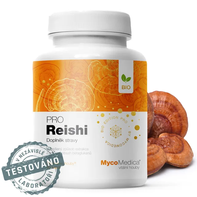 MycoMedica Reishi PRO extrakt, 90 rostlinných kapslí