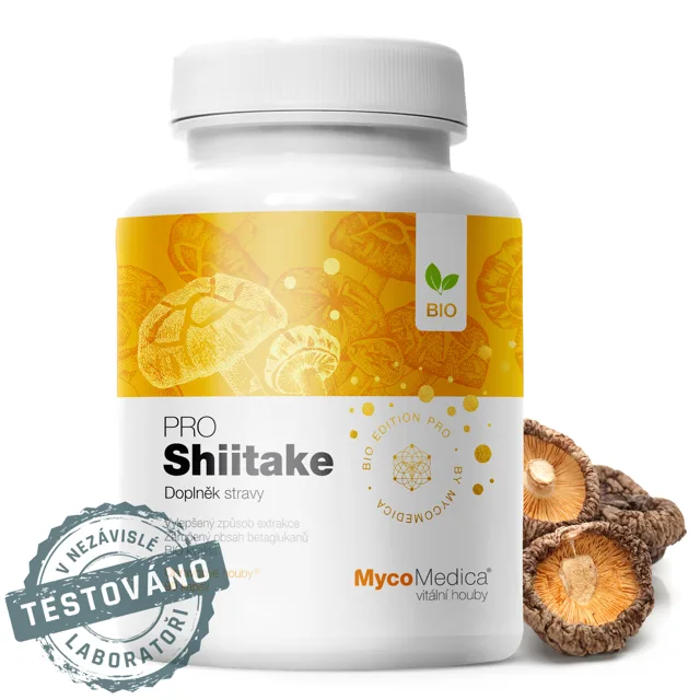 MycoMedica Shiitake PRO extrakt, 90 rostlinných kapslí