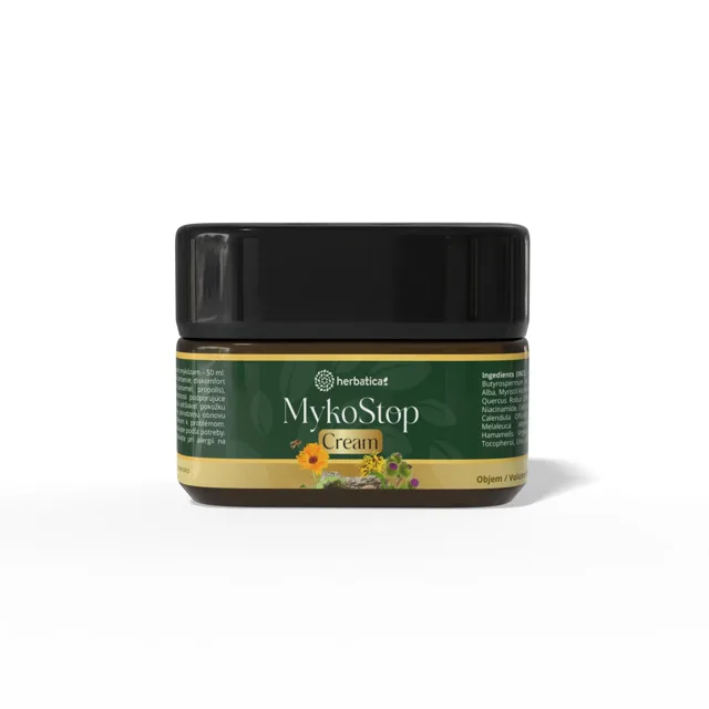 MykoStop Forte Cream – antimykotický regenerační krém na pokožku a nehty – 50 ml – Herbatica
