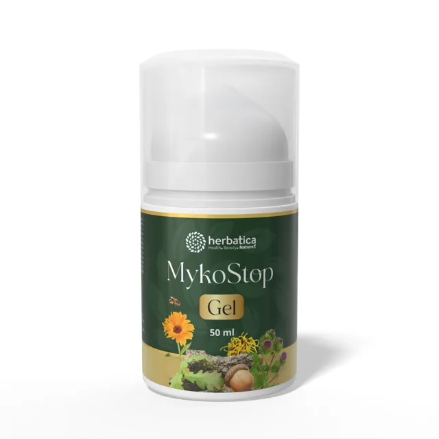 MykoStop Gel – antimykotický regenerační gel na pokožku a nehty – 50 ml – Herbatica