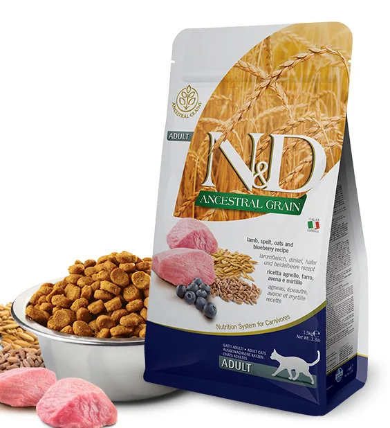 N&amp;D Cat Adult Lamb/Blueberry Low Grain - 300g