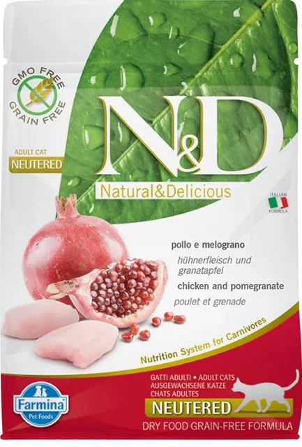 N&amp;D Cat Neutered Chicken/Pomegranate Grain-free - 5kg