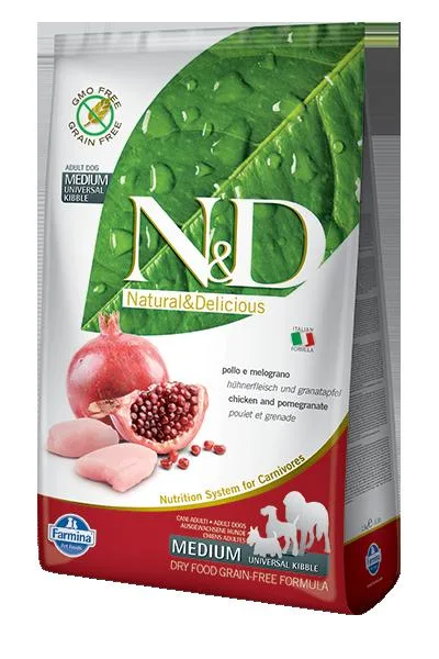 N&amp;D Dog Adult Medium Chicken/Pomegranate Grain-free - 12kg