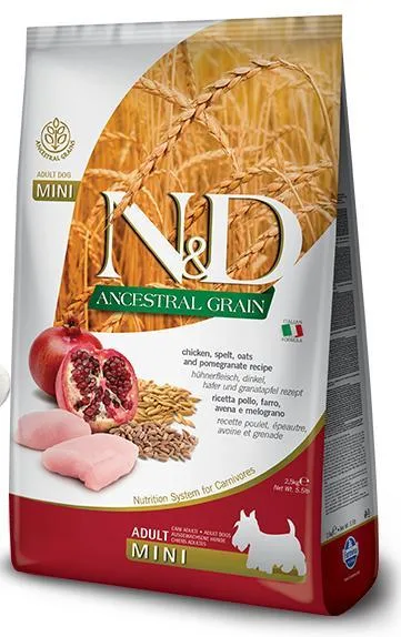 N&amp;D Dog Adult Mini Chicken/Pomegranate Low Grain - 2,5kg