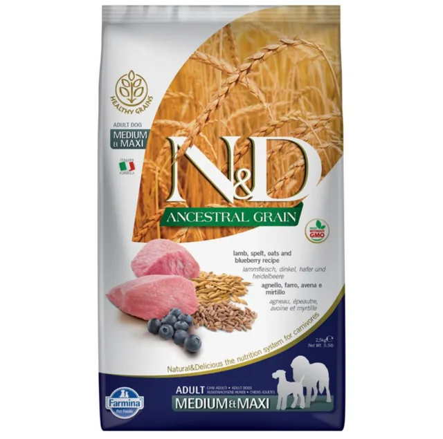 N&amp;D Dog Medium Adult Lamb/Blueberry Low Grain - 12kg