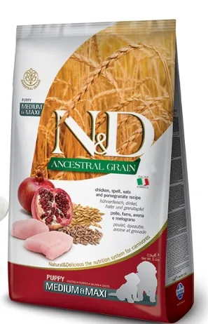 N&amp;D Dog Medium/Maxi Puppy Chicken/Pomegranate Low Grain - 12kg