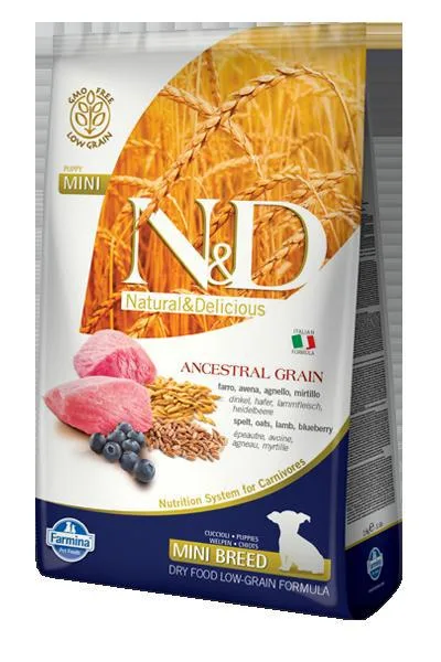N&amp;D Dog Mini Puppy Lamb/Blueberry Low Grain - 800g