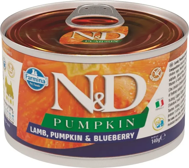 N&amp;D DOG PUMPKIN Adult Lamb &amp; Blueberry Mini 140g