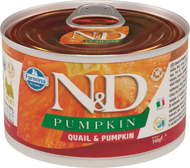 N&amp;D DOG PUMPKIN Adult Quail &amp; Pumpkin Mini 140g