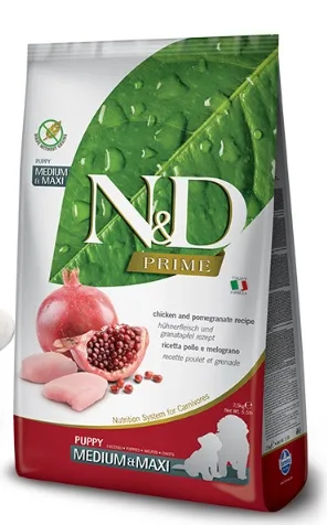 N&amp;D Dog Puppy Medium/Maxi Chicken/Pomegranate Grain-free - 2,5kg