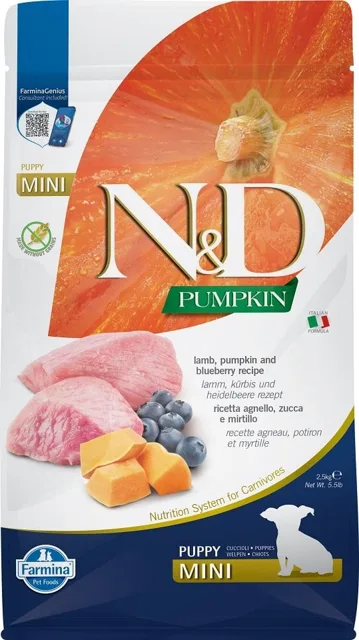 N&amp;D GF Pumpkin Lamb &amp; Blueberry Puppy Mini 2.5 kg