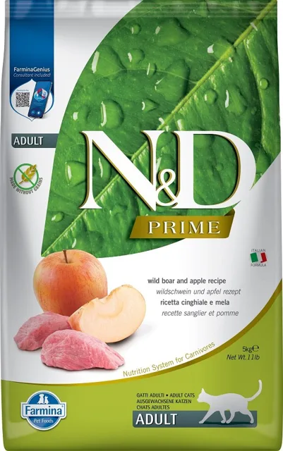 N&amp;D Grain Free Boar &amp; Apple Adult Cat 5 kg