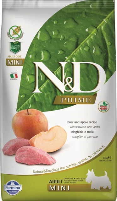 N&amp;D Grain Free Dog Adult Mini Boar &amp; Apple 2,5kg
