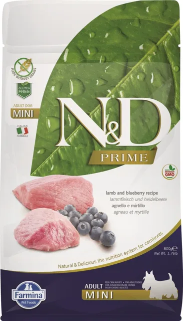 N&amp;D Grain Free Dog Adult Mini Lamb &amp; Blueberry 800g