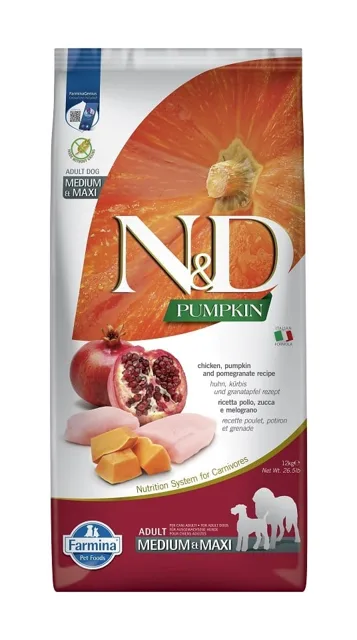 N&amp;D Grain Free Pumpkin Adult M/L Chicken &amp; Pomegranate 12 kg