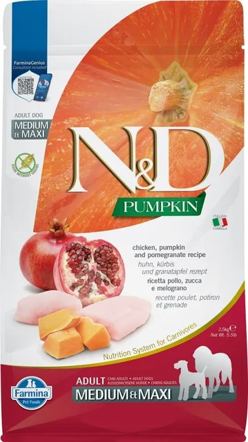 N&amp;D Grain Free Pumpkin Adult M/L Chicken &amp; Pomegranate 2,5 kg