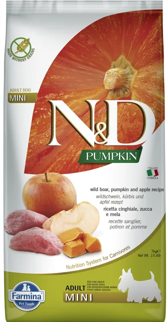 N&amp;D Grain Free Pumpkin DOG Adult Mini Boar &amp; Apple 7kg