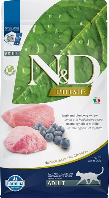 N&amp;D GrainFree Cat adult lamb &amp; blueberry 1.5 kg