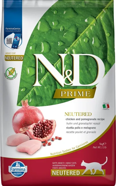 N&amp;D GrainFree Cat Neutered Chicken&amp;Pomegranate 5 kg