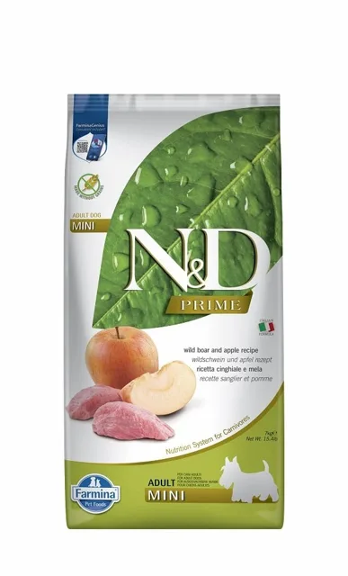 N&amp;D GrainFree Dog Adult Mini Boar &amp; Apple 7 kg