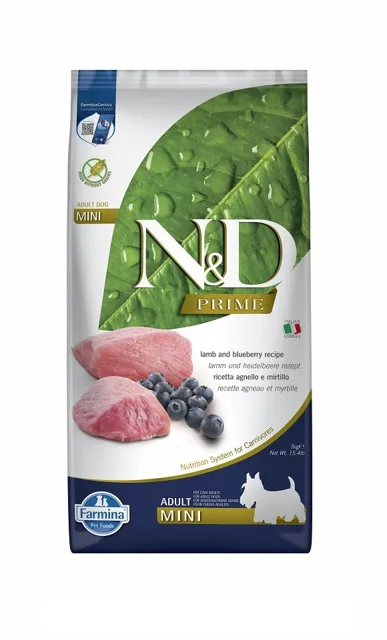 N&amp;D GrainFree Dog Adult Mini Lamb &amp; Blueberry 7 kg