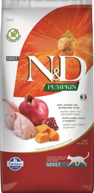 N&amp;D GrainFree Pumpkin CAT Quail &amp; Pomegranate 5kg