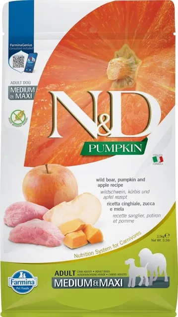 N&amp;D GrainFree Pumpkin DOG Adult M/L Boar &amp; Apple 2,5kg