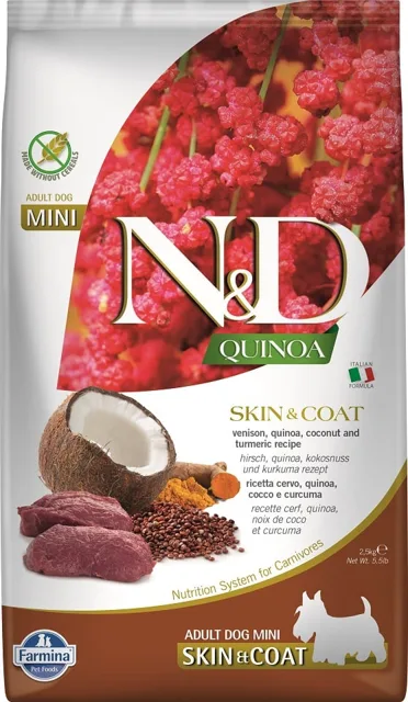 N&amp;D GrainFree Quinoa Dog Skin &amp; Coat Venison &amp; Coconut 2.5 kg
