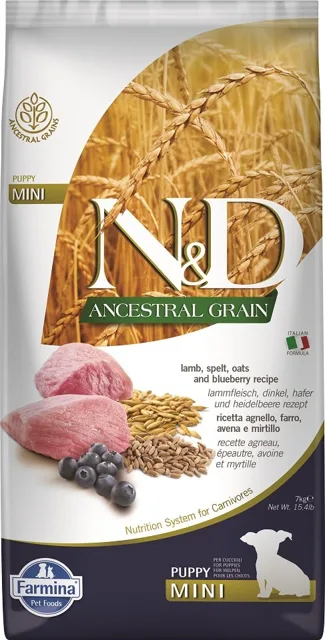 N&amp;D Low Grain Dog Lamb &amp; Blueberry Puppy Mini 7 kg