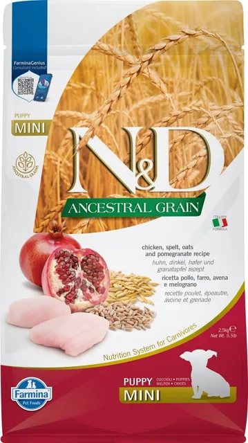 N&amp;D Low Grain Puppy Mini Chicken &amp; Pomegranate 2,5 kg